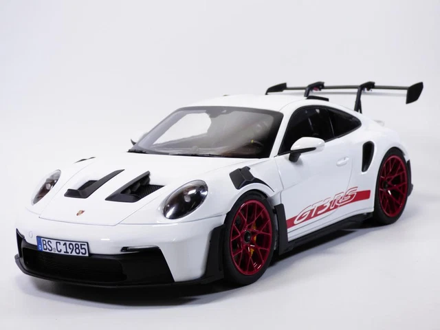 Modèle Réduit Porsche 911 GT3 RS 2022 NOREV 1/12 - Blanc Et Rouge, Métal Et Plastique, Neuf