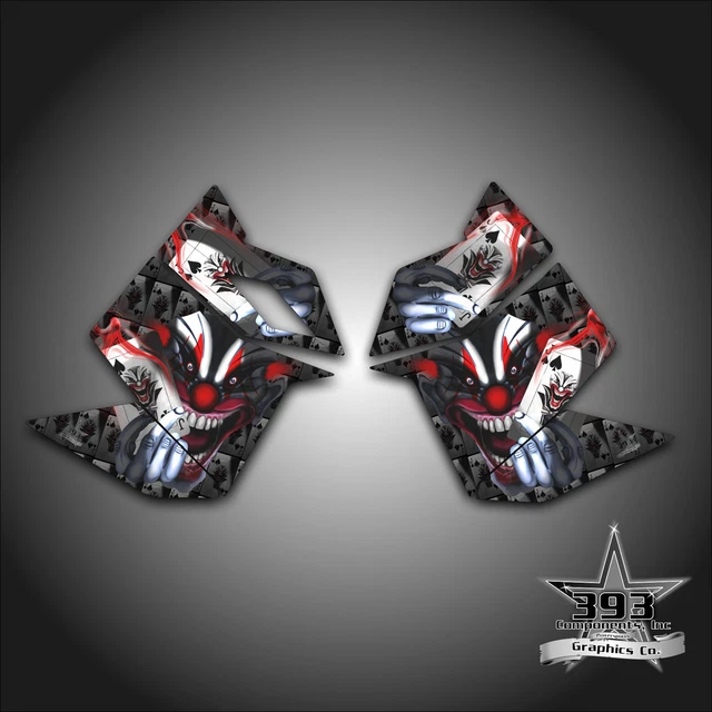 Ski Doo Rev Xp Snowmobile Sled Graphics Decal Side Panel Evil Joker Red