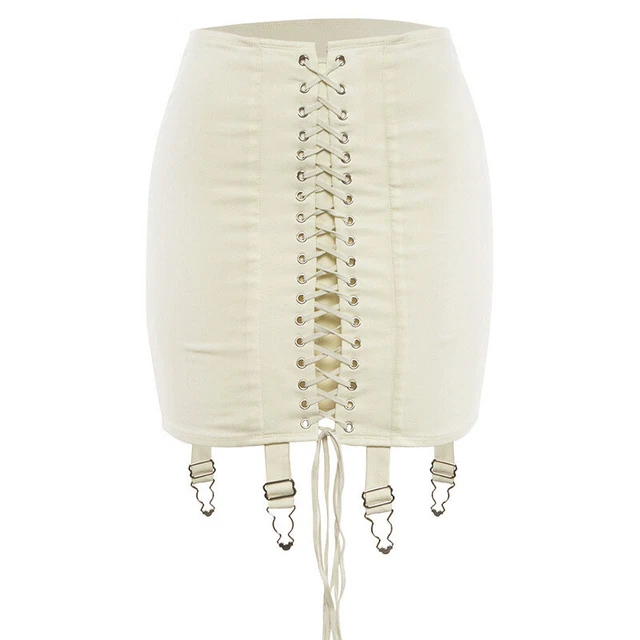 Up Mini Skirt High Waist Over Hip Cocktail Party Clubwear Sexy Punk Gothic Lace