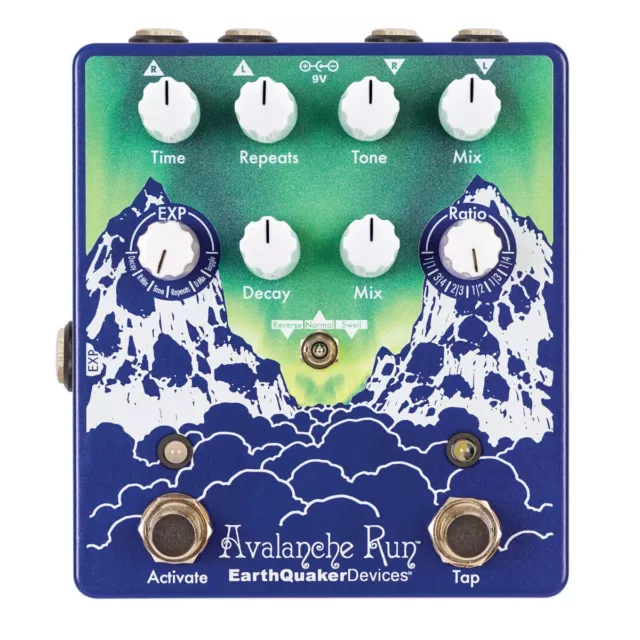 EarthQuaker Limited Edition Aurora Borealis Avalanche Run Pedal