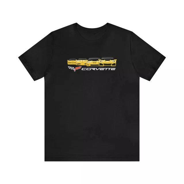 [USA] CHEVROLET CHEVY Corvette Racing Logo Generations Z06 ZR1 TEE T ...