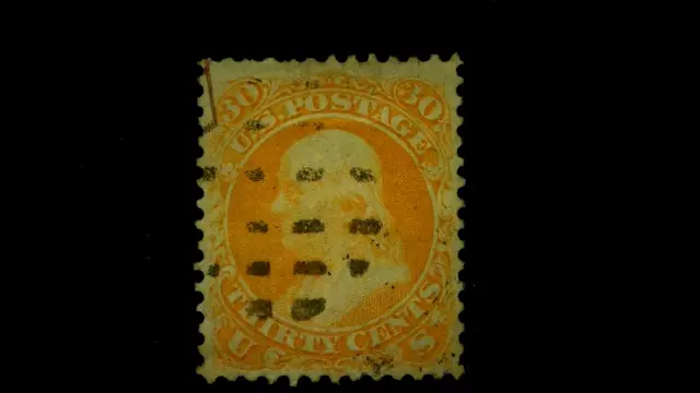 U S Stamps Scott 71 thirty cent Franklin dashes cancel cv 250.00   C