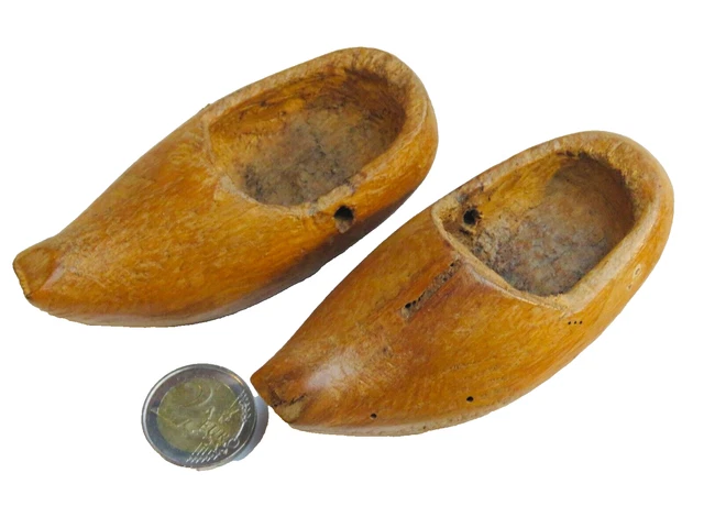 PAIRE DE TOUT Petits Sabots Enfant, Art Populaire 18/19° Siècle EUR 20