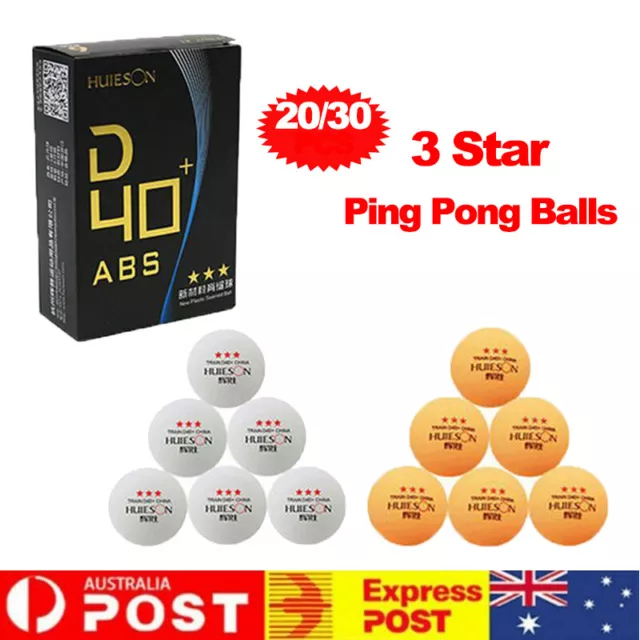 30pcs 3 Star Table Tennis Ping Pong Balls Professional Training Balls Au