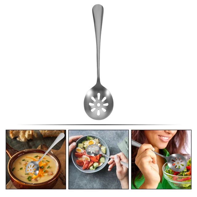 TABLE SPOONS SLOTTED Tablespoon Strainer Skimmer Stainless Steel £6.39