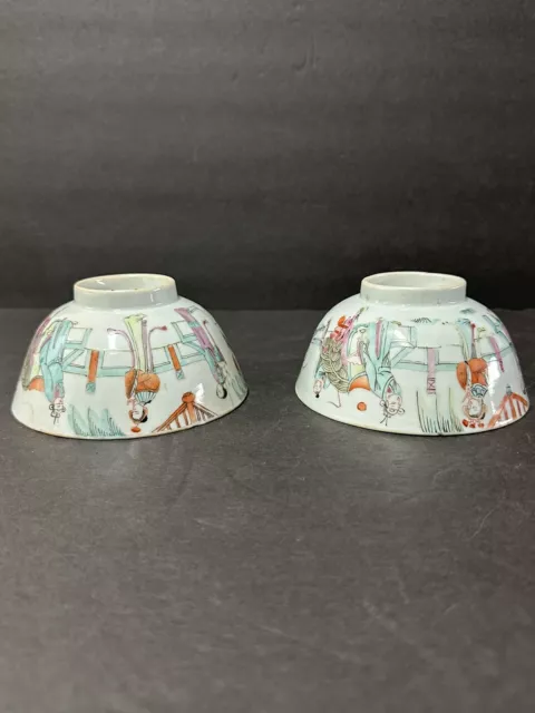 Pair Of chinese famille rose porcelain bowl