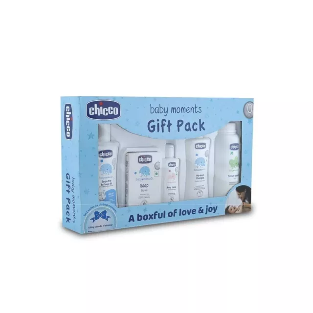 Baby Care First Cuddle Gift Collection From Chicco  (Parabens Free) (1M+) -Blue