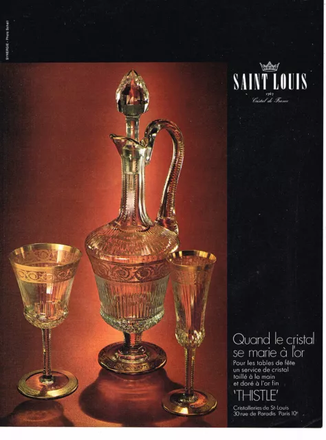 PUBLICITE advertising  1971   SAINT-LOUIS   service cristal THISTLE