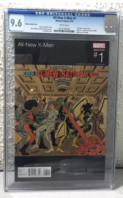 2016 - All New X-Man #1 - White Pages - Hip Hop Variant Cover Cgc 9.6