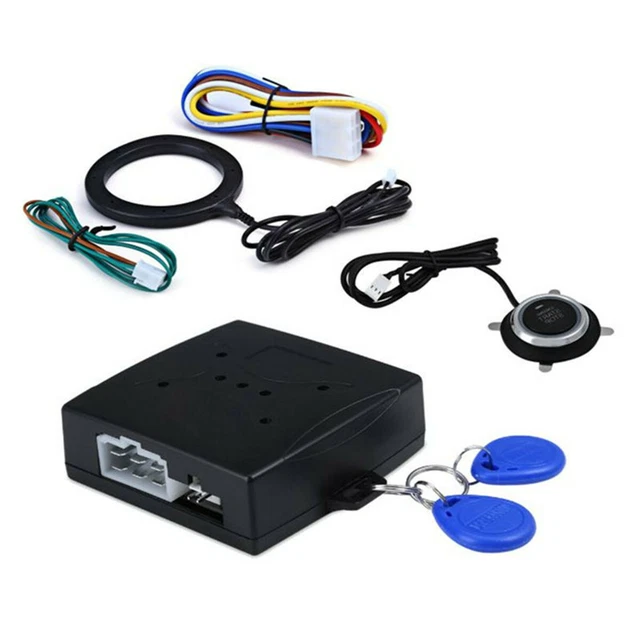 RFID Car Ignition Switch Engine Alarm Finger Push One Button Start Keyless Entry