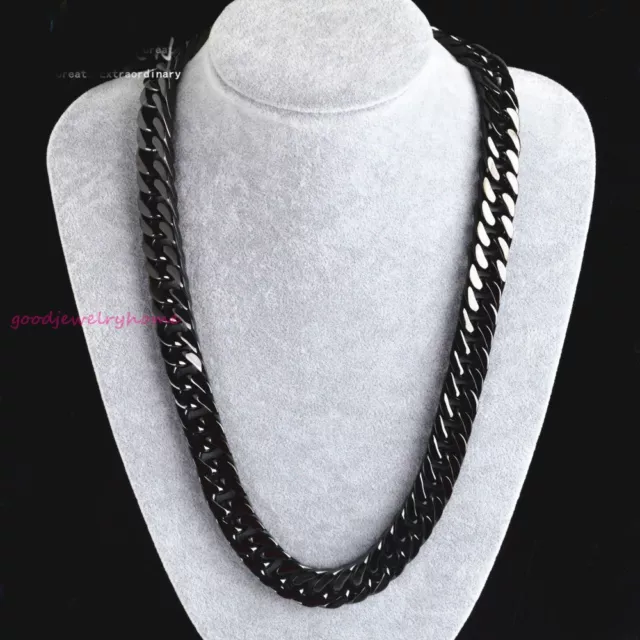 7-40 Heavy & Huge Mens 316L Stainless Steel Silver Big O Link Chain  Necklace