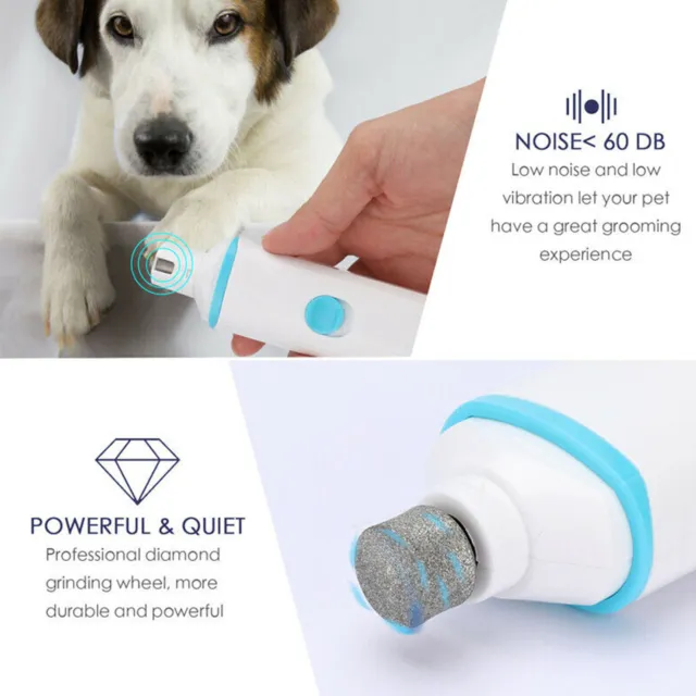 Molinillo de uñas para mascotas recargable USB recortador de patas eléctrico cortador herramienta profesional de aseo