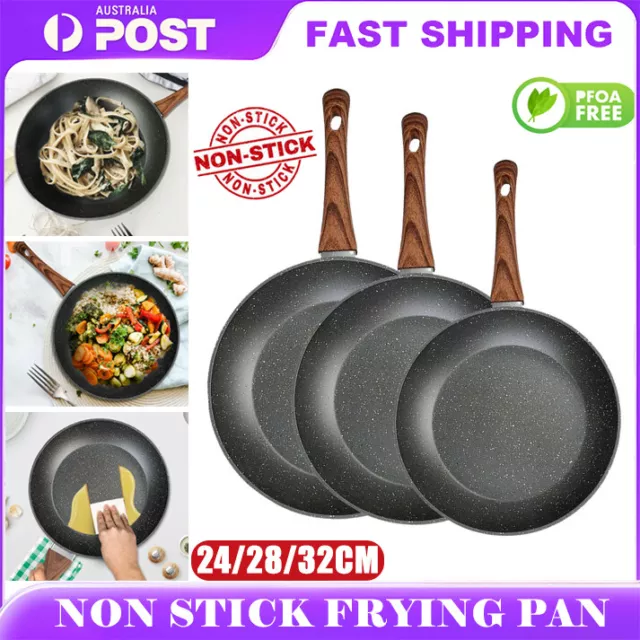 Marble Stone Frying Pan Ceramic Coated Non Stick Cookware Frypan Pan 24/28/32CM