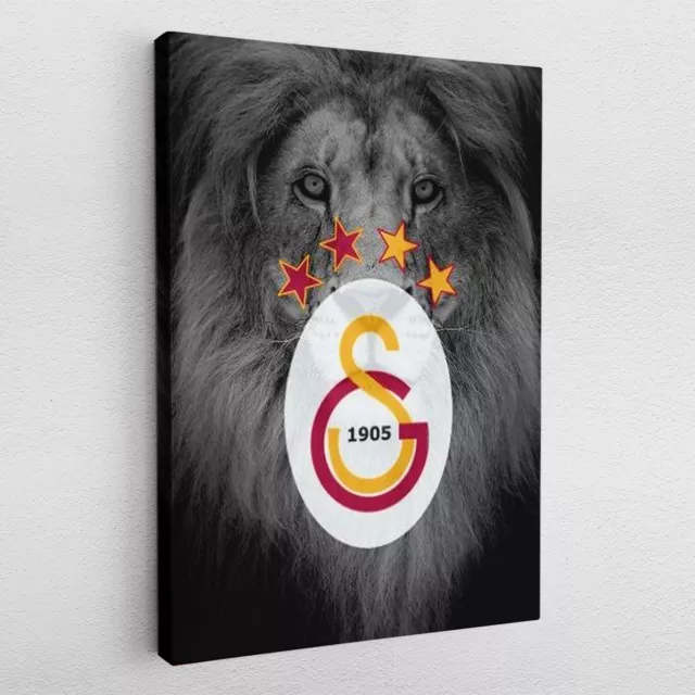 Leinwandbild Poster Acryl Glas Pop-Art Fußball Super League Galatasaray Löwe