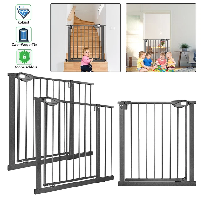 Treppenschutzgitter für Kinder Ohne Bohren Auto Close Treppen Türschutzgitter ++