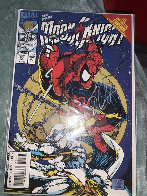 MARC SPECTOR MOON KNIGHT #57 CGC 9.8 SPIDER-MAN WHITE PAGES Signed