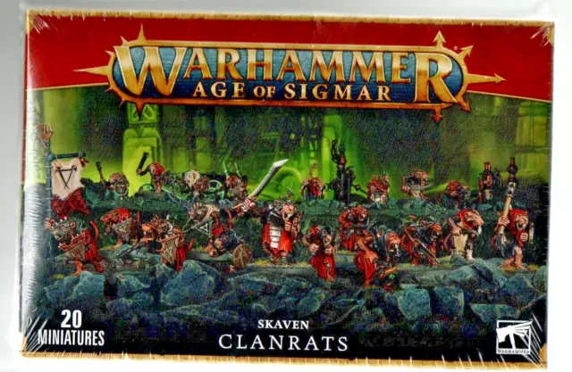 Citadel Age of Sigmar Warhammer Skaven Clanrats brandneu in Originalverpackung Spiele Workshop