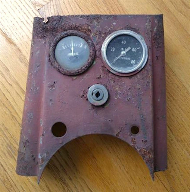 TRACTOR DASH GAUGE Panel Vintage Antique Rat Rod Man Cave Garage Art