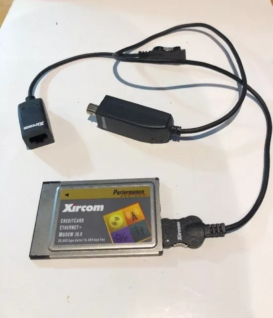 Xircom CreditCard ethernet and modem notebook PC Card - Coaxial and Ethernet