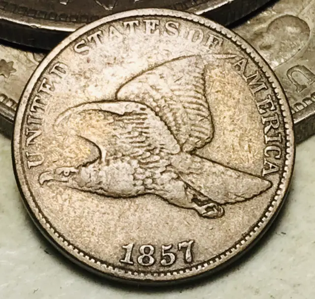 1857 Flying Eagle Cent 1C Ungraded Choice US Coin CC18147