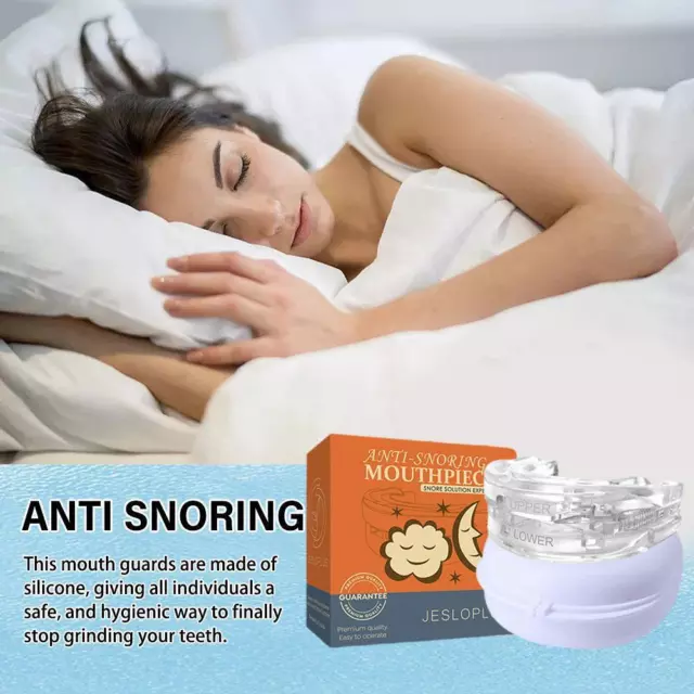 Adjustable Anti Snoring Mouth Guard Piece Anti-Snore Apnea Grinds.s Teeth P4Q4
