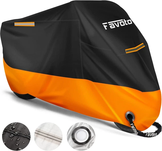 Telo Coprimoto 210D Teli per Moto Scooter Impermeabile Resistente Ad Acqua/Polve