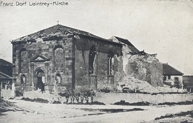54-CPA German / Leintrey (Meurthe-et-Moselle) / Church ruins/1916 / TBE