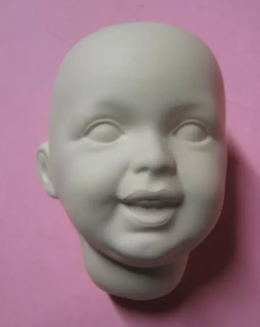 Pale Pink Porcelain Bisque Doll Head for Repro SFBJ French Doll about 12" Tall
