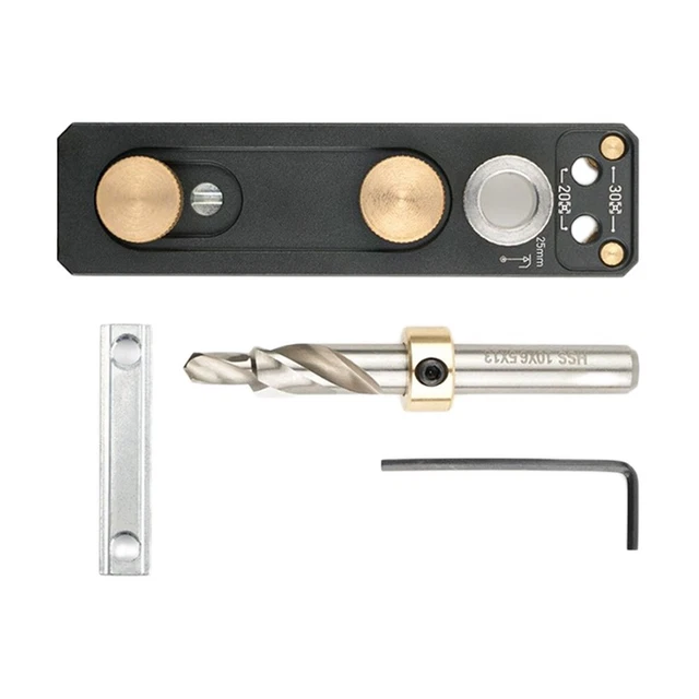 Guide De Perçage En Aluminium Profilé Avec Foret Pas à Pas M8 Et M6 – Set Complet