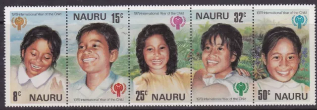 Nauru 1979 International Year of the Child strip of 5 MUH