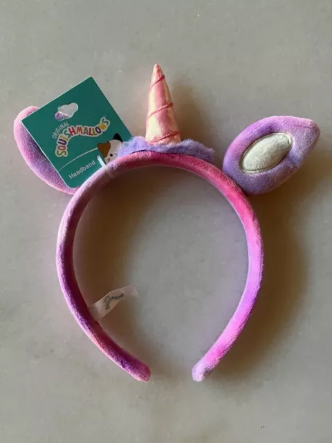 NEW! Squishmallows Lola The Unicorn Plush Ears Headband