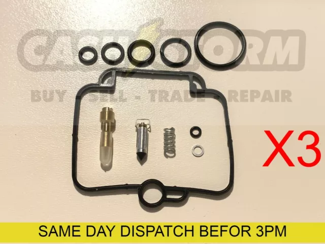 3 x Carburettor Carb Rebuild Repair Kit For Triumph  Thunderbird 900 1995-1997