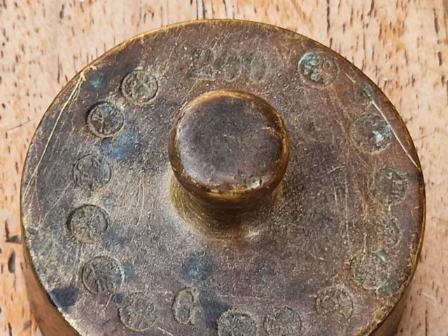 Konvolut 11 alte Messing Gewichte antik mit Eich Punzen