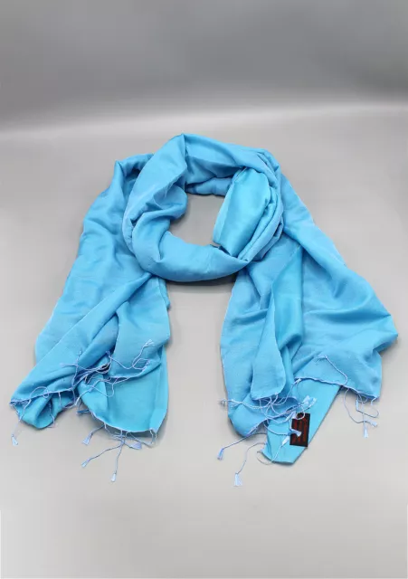 Sky Blue Water Pashmina Shawl