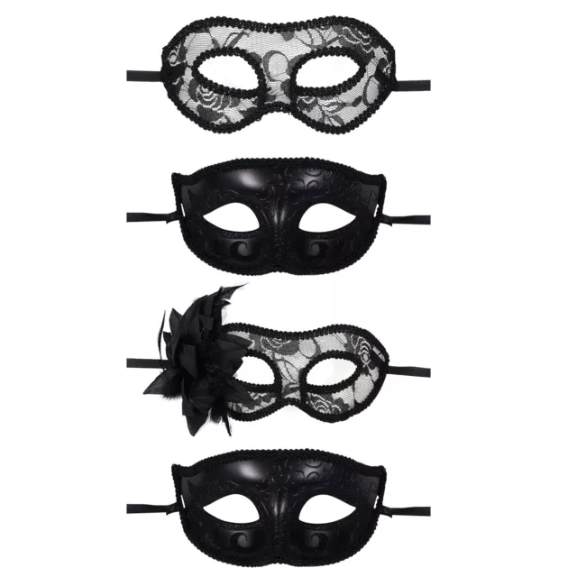 Couple 2pcs Masquerade Masks Venetian Halloween Mardi Gras Costume Mask Cosplay