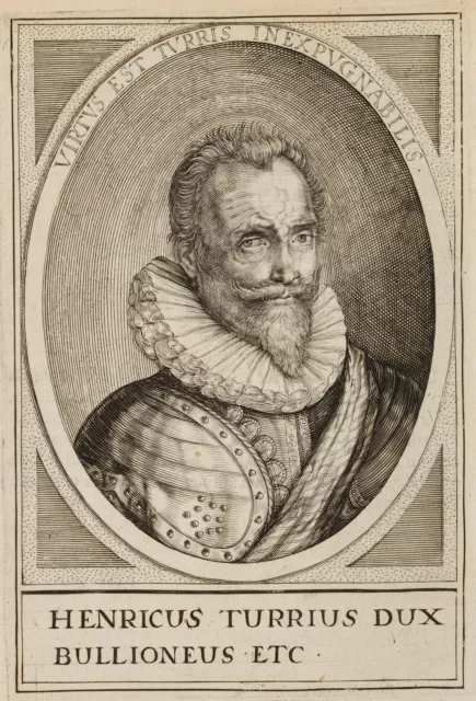 Henri de La Tour d'Auvergne, Kupferstich Barock Porträt Unbekannt (17.Jhd)