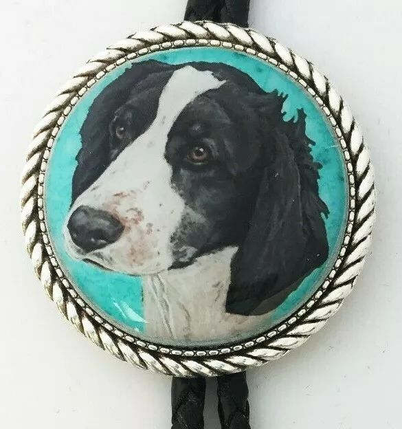 Springer Spaniel Dog Original Art Classic Bolo Tie