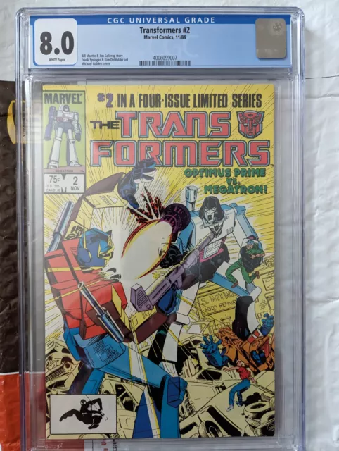 Transformers #2 1st series 1984 Marvel comics 1984 CGC 8.0