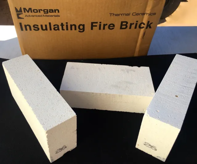 K26 Insulating Firebricks 9 x 4.5 x 2.5 Morgan Thermal Ceramics 2600F Box of 3