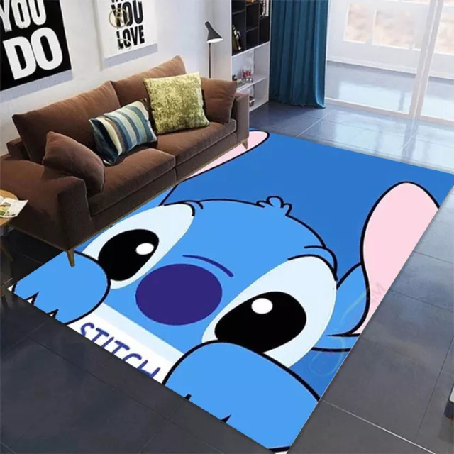 Cartoon Stitch Rugs Anti-Skid Shaggy Area Rug Living Bed Room Carpet Floor Mat 3