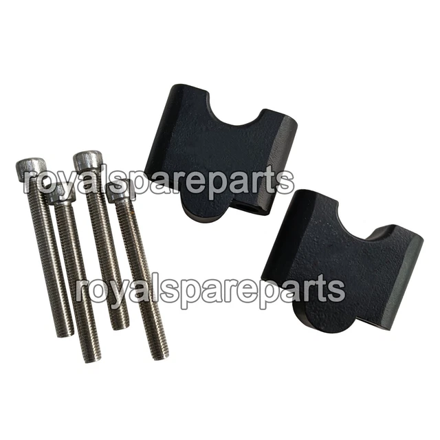 ROYAL ENFIELD HANDLEBAR Height Increase Riser Pair Black For Hunter 350 ...