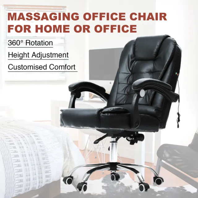 Ergonomic Reclining  Massage Office Computer Chair Swivel Gaming Adjustable