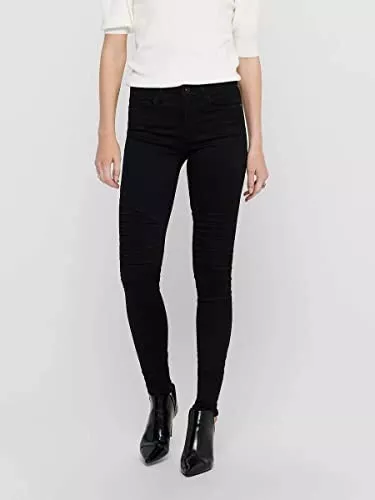 SOLO jeans da donna Onlroyal Reg Skinny Biker Pim600 Noos, neri, XL (UK 16), L30