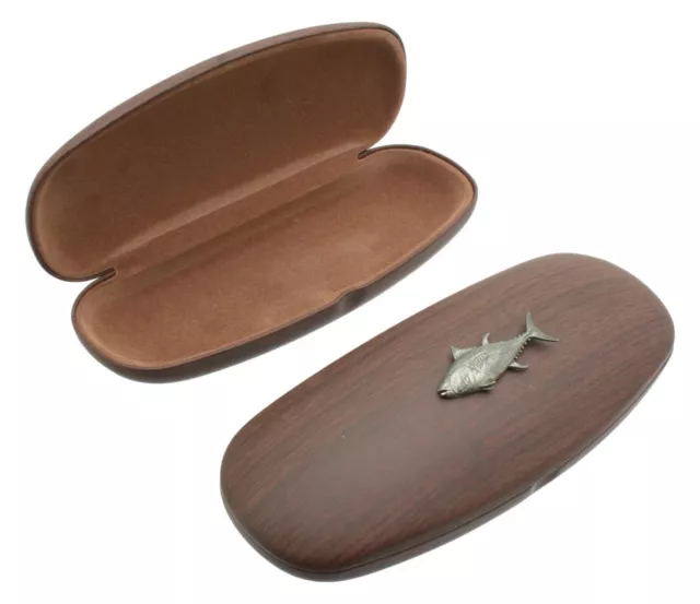 Tuna Glasses Case Wood Effect Hard Case Free Engraving Gift 379