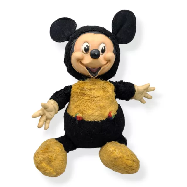 RARE 1950S VINTAGE Gund Mickey Mouse Plush Rubber Face Stuffed