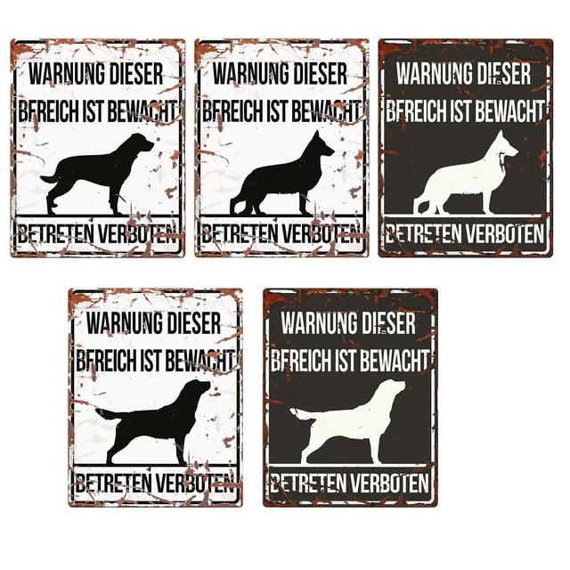 Letrero de Advertencia Perro Entrar Verboten