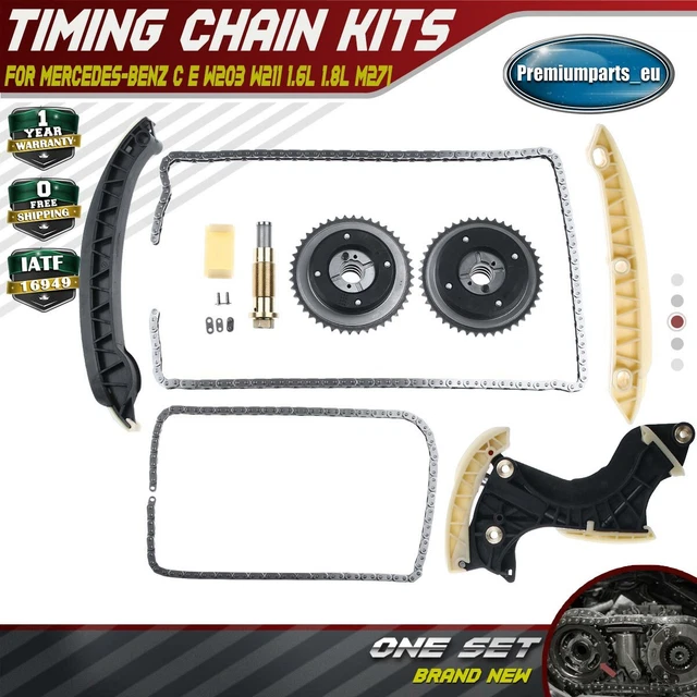 W203 Timing Chain Rails CAMSHAFT GEARS & Timing Chain Kit for Mercedes-Benz C E W203 W211 1.6 1 ...