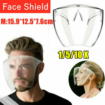 Face Shield Protective Facial Cover Transparent Glasses Visor Anti-Fog Cover