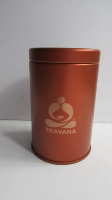 Teavana Tea Storage Tin 4” Airtight Canister Copper Color EMPTY