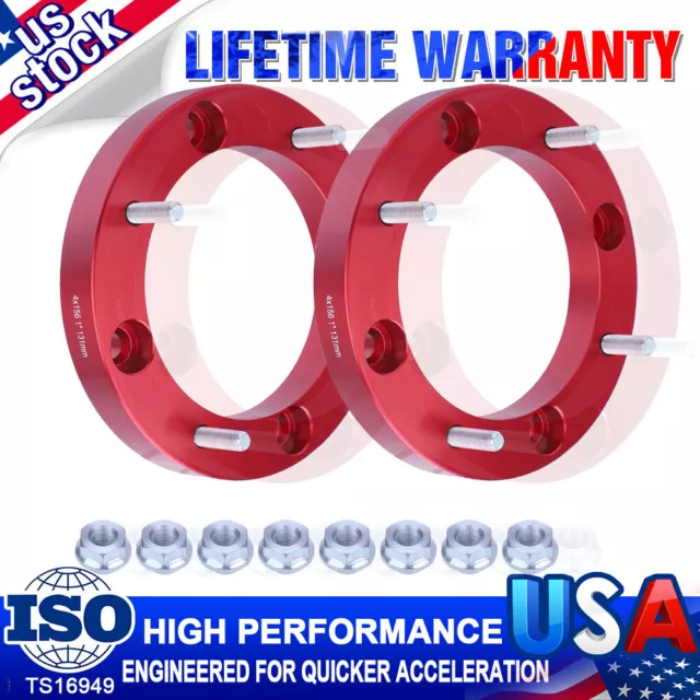 2x 1" ATV 4/156 3/8-24 Wheel Spacers For Sportsman XP Ranger RZR 570 700 800 900